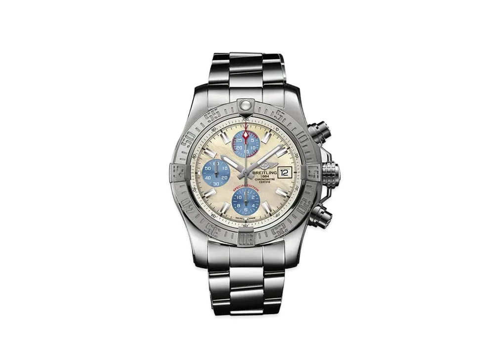 BREITLING AVENGER II MOTHER OF PEARL SKY "White"