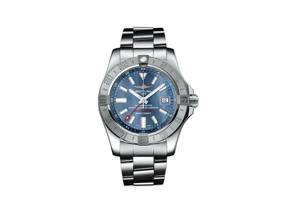 BREITLING AVENGER II GMT BLUE MOTHER OF PEARL "Blue"