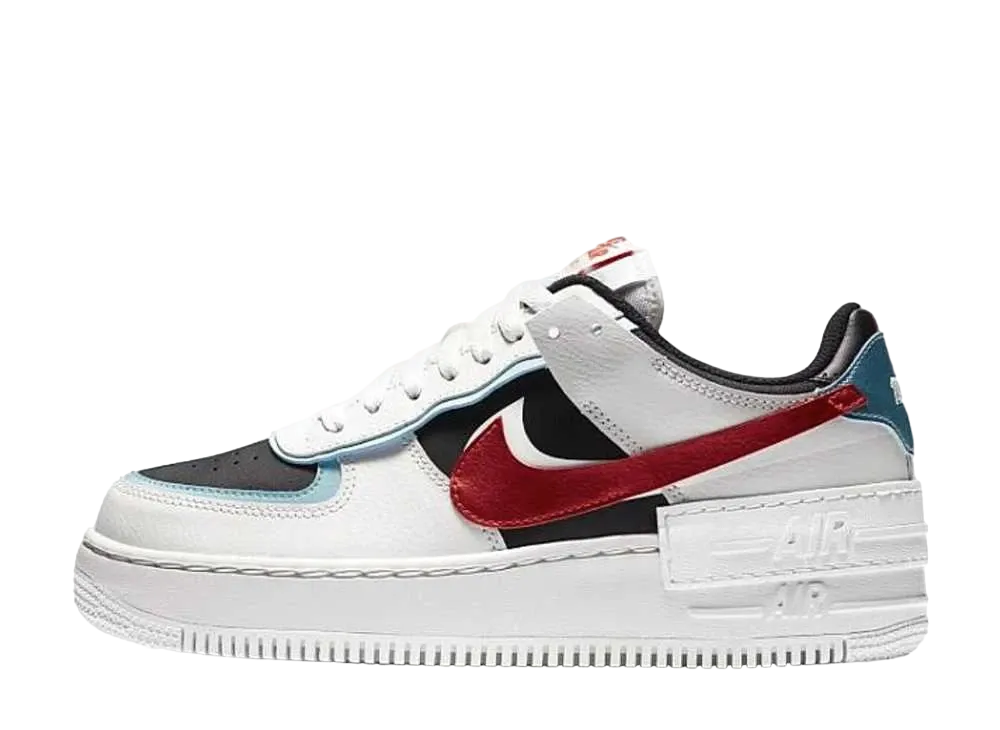 Nike Women's Air Force 1 Low Shadow "Bleached Aqua Chile Red"