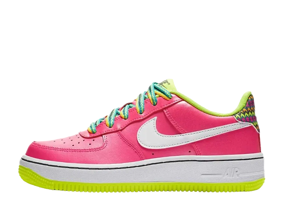 ナイキ GS エアフォース 1 ロー "ピンク ボルト アクア"