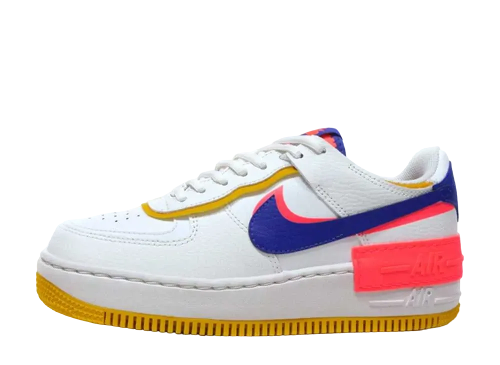 Nike Women's Air Force 1 Low Shadow "White Flash Crimson Astronomy Blue"