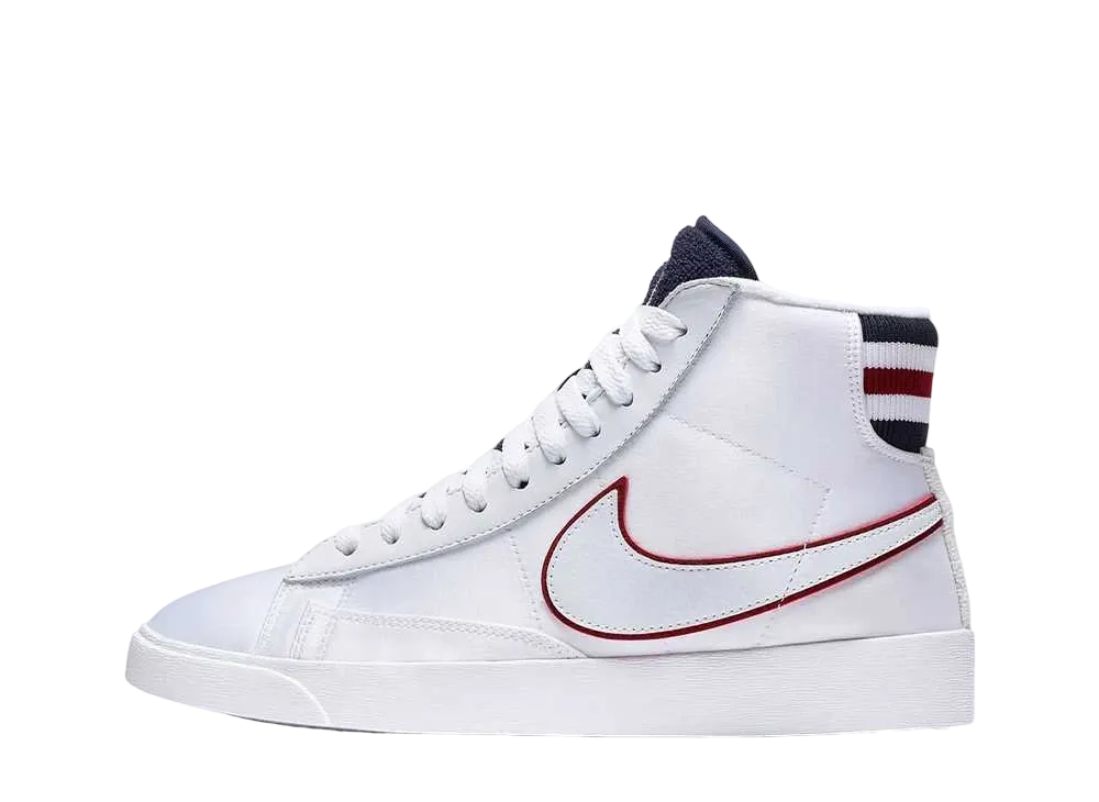 Nike Women's Blazer Mid "White Blackened Blue Red Crush"