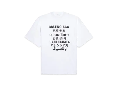 BALENCIAGA Language Logo T-shirt "White"