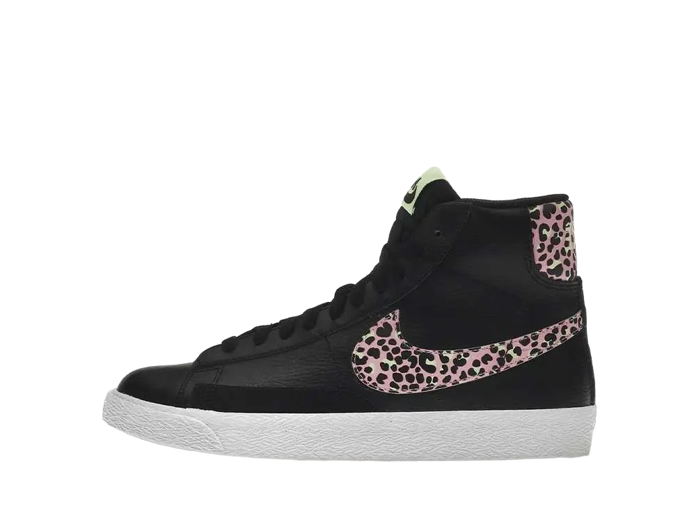 Nike GS Blazer Mid "Black Pink Cheetah"