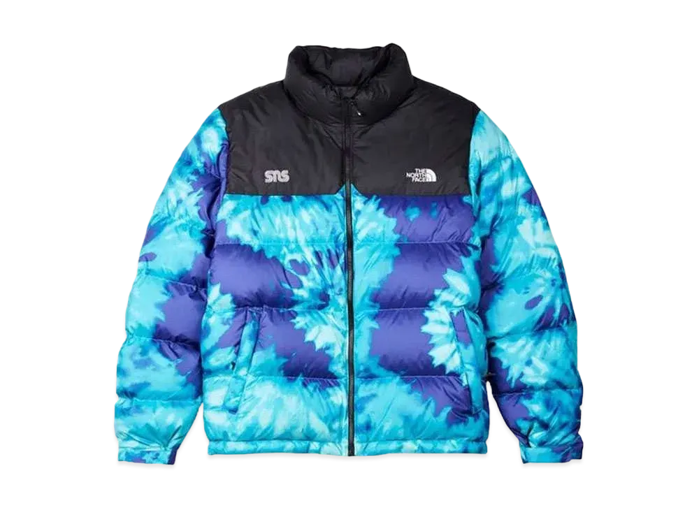 The North Face x SNS Nuptse Jacket "Scuba Blue Tie Dye"