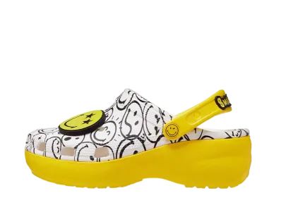 クロックス ウィメンズ クラシック プラットフォーム 2022 スマイリー クロッグ "ホワイト/マルチ"