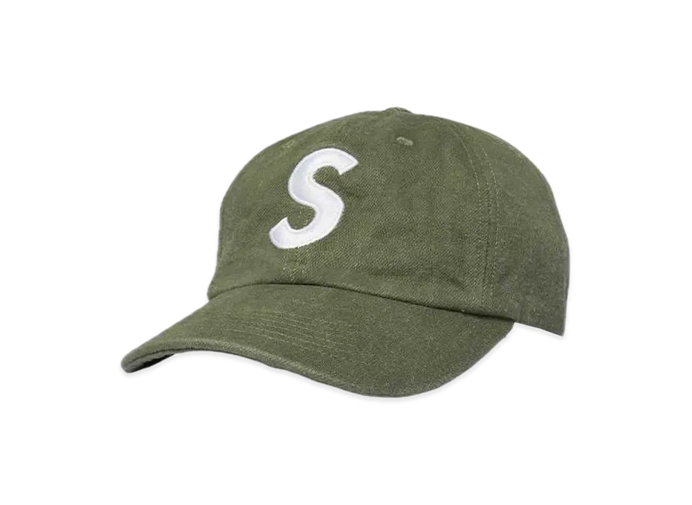 シュプリーム ケブラー デニム S ロゴ 6-パネル "オリーブ"
