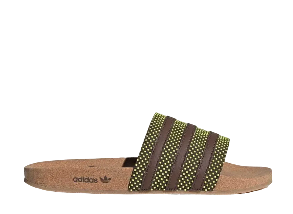 adidas Adilette Plant And Grow Slices "Brown/Semifrozen Yellow"