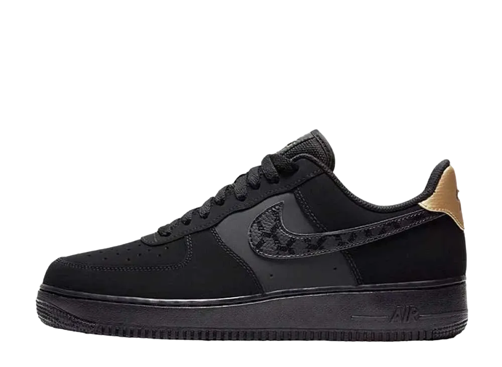 ナイキ エアフォース 1 ロー "ヌバック ブラック メタリック ゴールド"(2021)