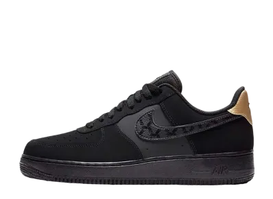 Nike Air Force 1 Low "Nubuck Black Metallic Gold" (2021)