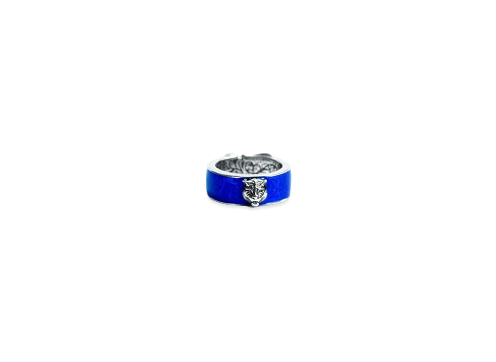 GUCCI Gucci Garden Buckle Ring "Blue"