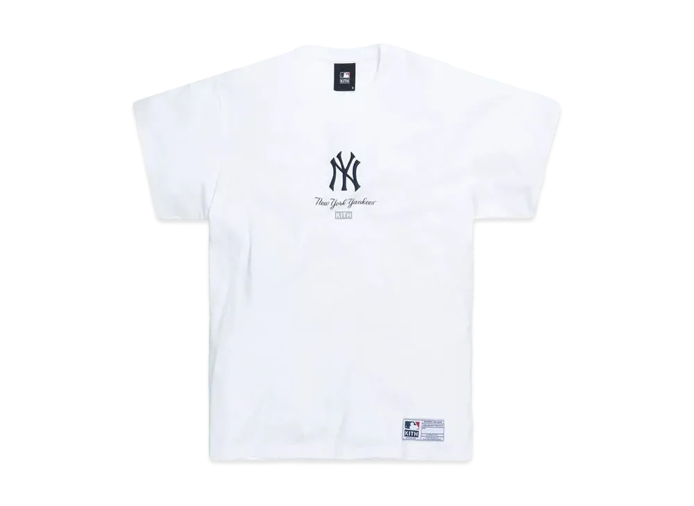 Kith x Major League Baseball New York Yankees Icon Script Box Tee "White"