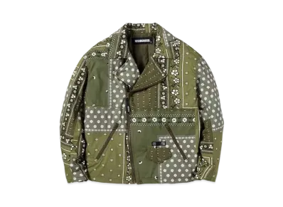 NEIGHBORHOOD BANDANA CHOPPED RIDERS / C-JK "Olive Drab"