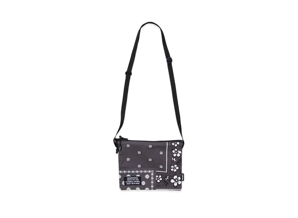 NEIGHBORHOOD BANDANA CHOPPED SACOCHE / C-LUGGAGE "Gray"