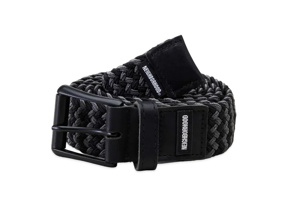 NEIGHBORHOOD BRAID / P-BELT "Black Charcoal"