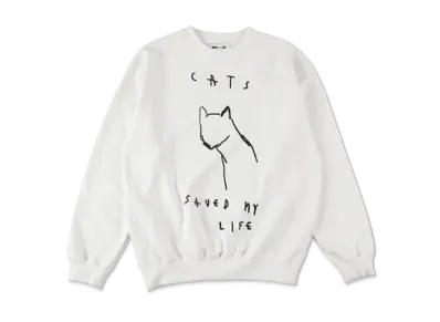 WIND AND SEA x Levi Pata Cats crew neck "White"