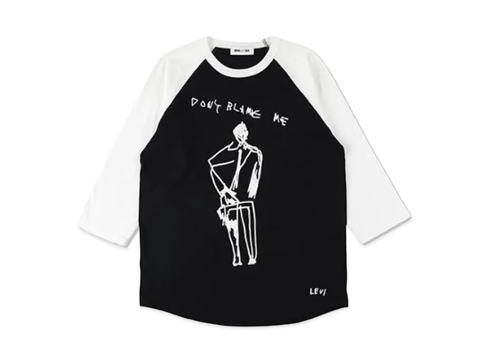 WIND AND SEA x Levi Pata Raglan tee "Black/White"