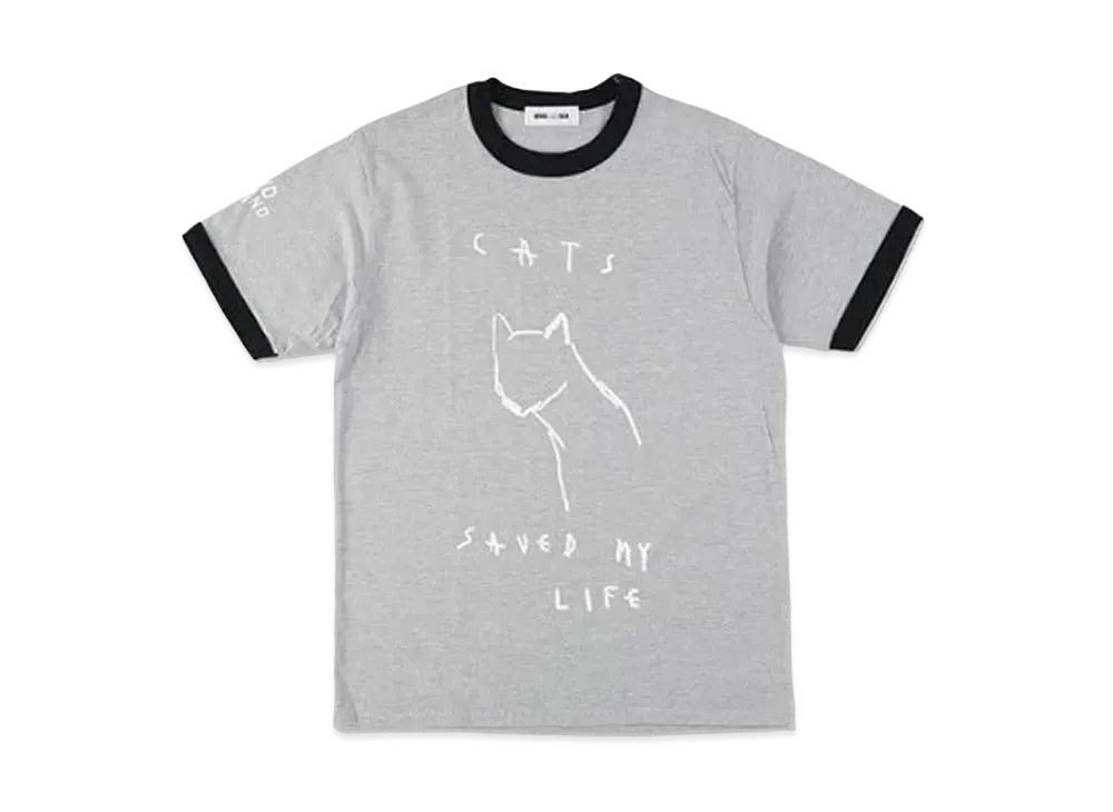 WIND AND SEA x Levi Pata Ringer tee (cats) "Gray/Black"