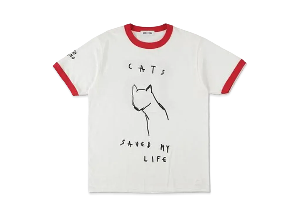 WIND AND SEA x Levi Pata Ringer tee (cats) "White/Red"