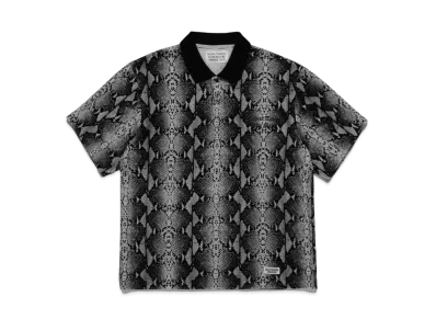 WACKO MARIA PYTHON VELOUR POLO SHIRT "Gray"
