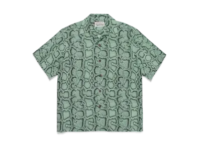 WACKO MARIA PYTHON OPEN COLLAR SHIRT "Green"