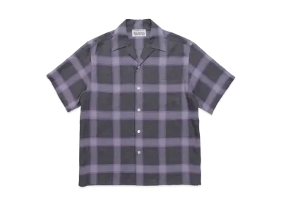 WACKO MARIA CHECK OPEN COLLAR SHIRT "Black"