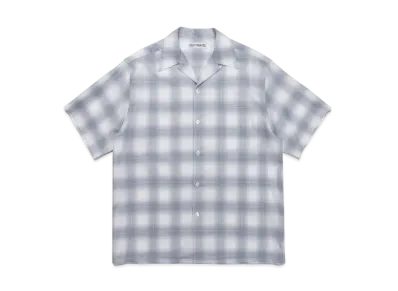 WACKO MARIA CHECK OPEN COLLAR SHIRT (IMPOET FABRIC / SOKTAS) "Gray"