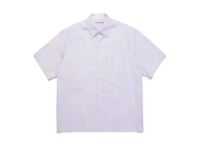 WACKO MARIA STRIPED REGULAR COLLAR SHIRT (IMPOET FABRIC / SOKTAS) "Purple"