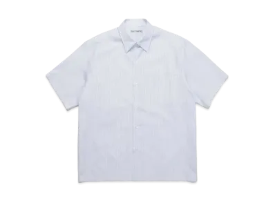 WACKO MARIA STRIPED REGULAR COLLAR SHIRT (IMPOET FABRIC / SOKTAS) "Blue"