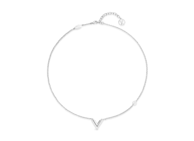 Louis Vuitton Essential V Supple Necklace "Silver"