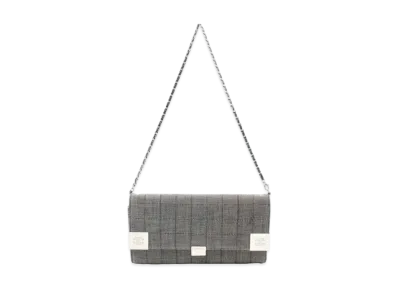 CHANEL Chocolate Bar Denim Shoulder Bag