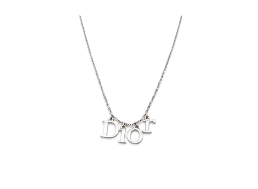 Dior Logo Necklace "Silver"