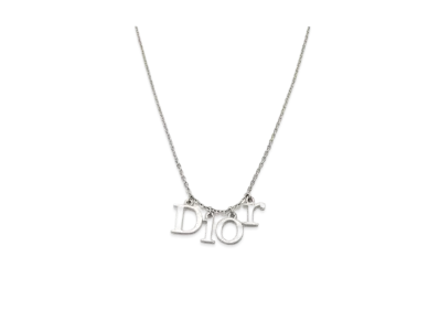 Dior Logo Necklace "Silver"