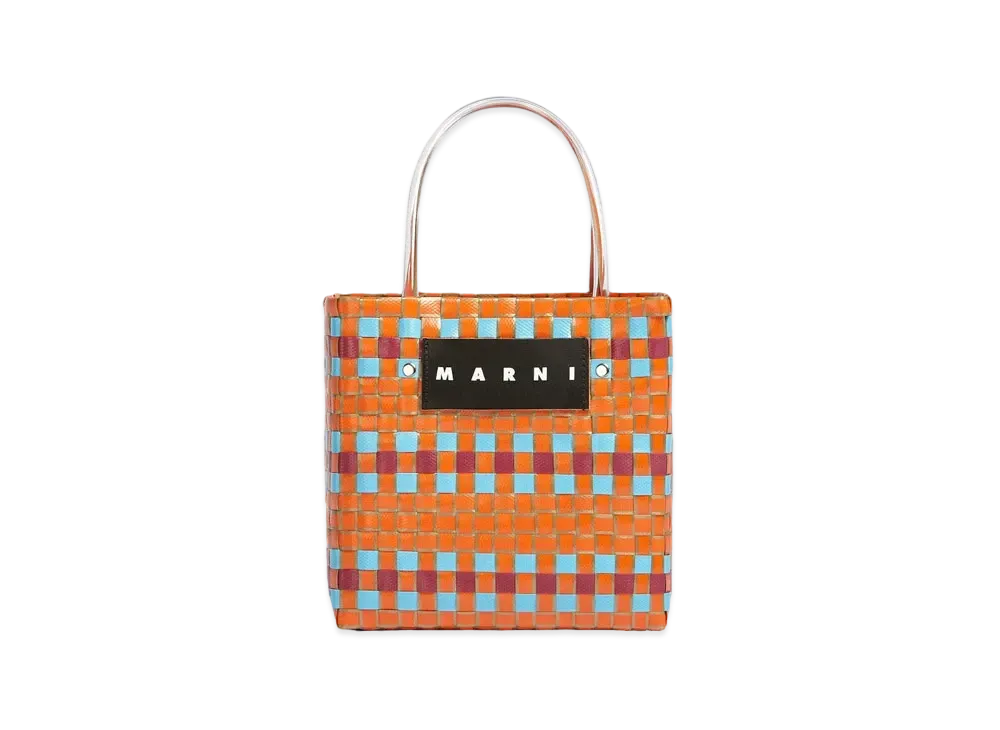 Marni Orange MARNI MARKET Shopping Bag "Nougat"