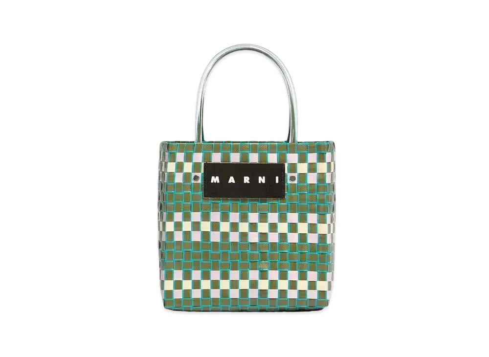 Marni Green MARNI MARKET Shopping Bag "Mosaico"