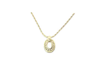 Dior Rhinestone Necklace "Gold"