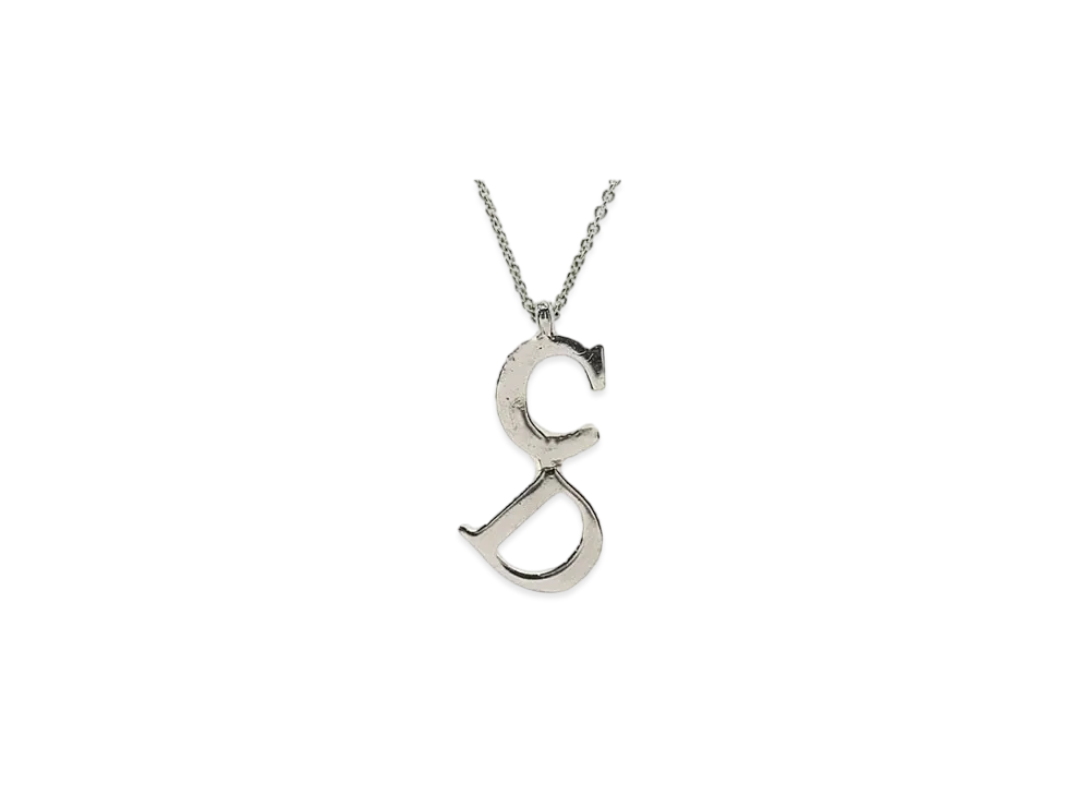 Dior CD Logo Necklace "Silver"