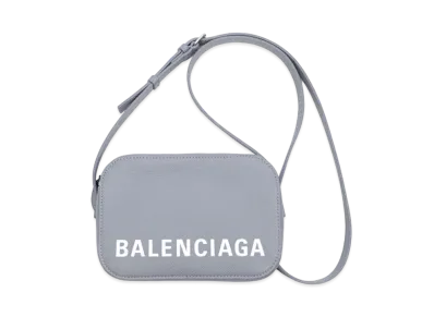 BALENCIAGA Ville Leather Camera Bag XS "Gris Perle"