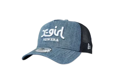NEW ERA 9FORTY A-Frame Trucker X-girl Dripping "Washed Denim"
