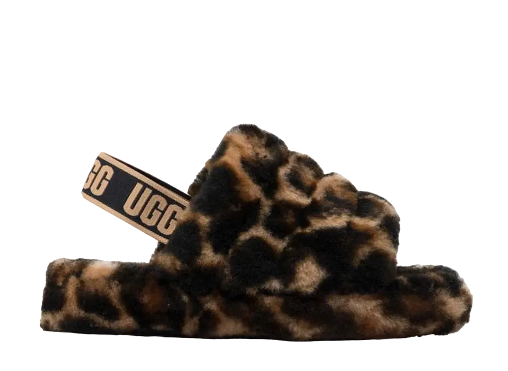 アグ TD フラッフ イヤー スライド "パンサープリント"(キッズ)