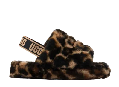 UGG TD Fluff Yeah Slide "Panther Print"