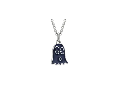 GUCCI Guccighost Reversible Necklace "Navy"