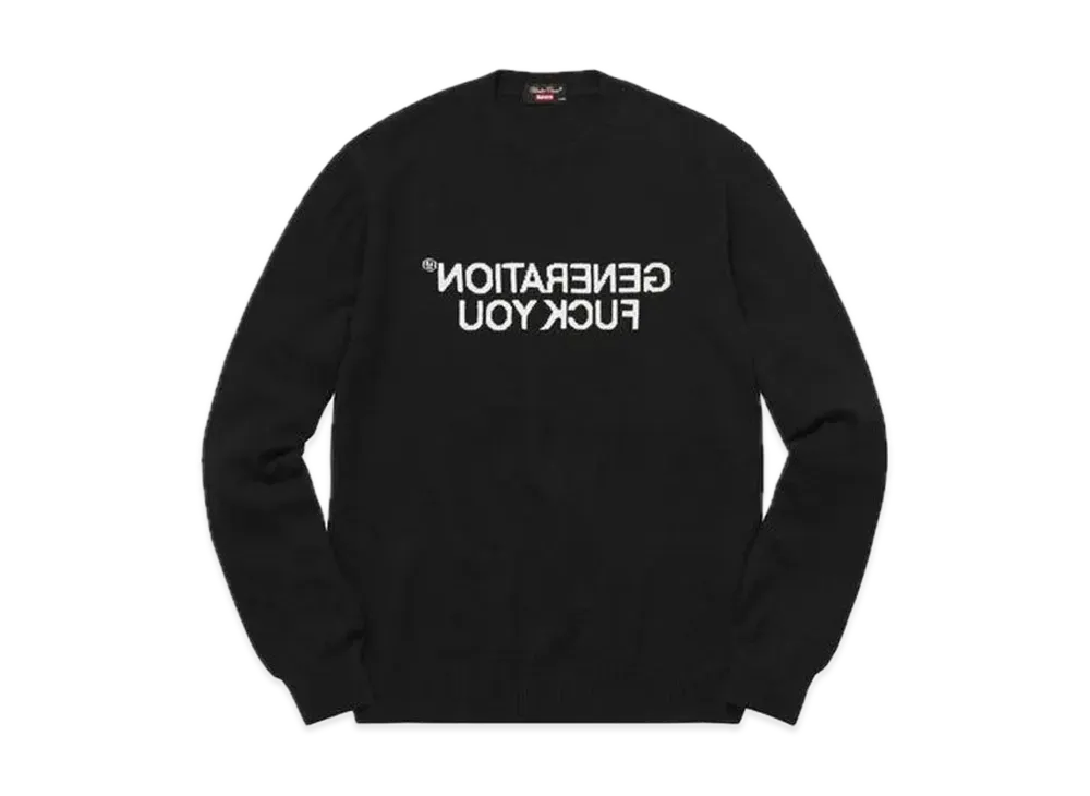 Supreme Undercover Generation Fuck You Sweater "Black"