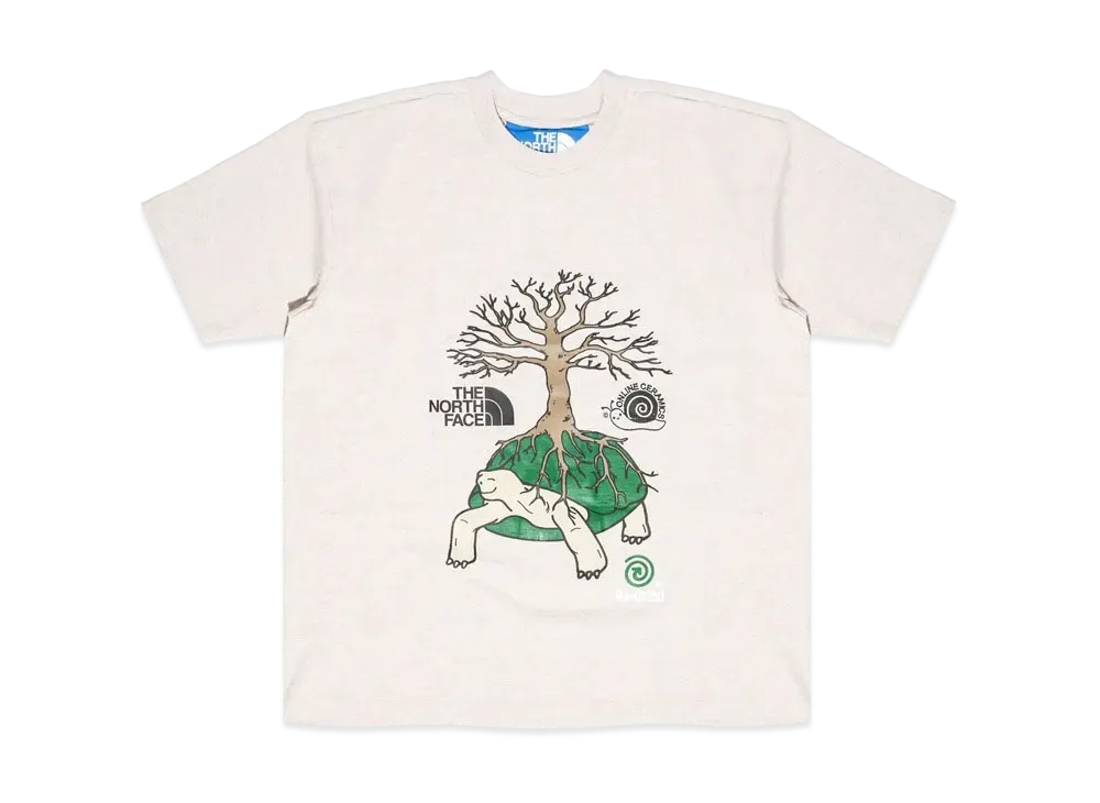 ザノースフェイス オンライン セラミックス ホワイト リグラインド ニット グラフィック Tシャツ "ホワイト"