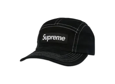 Supreme 2-Tone Twill Camp Cap "Black"