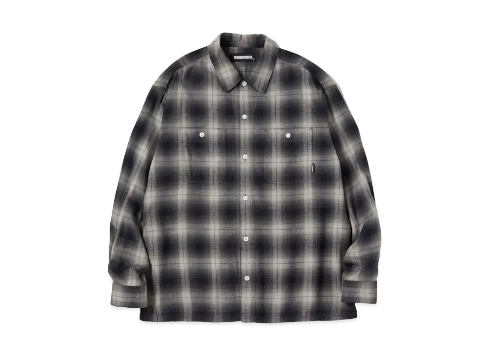 NEIGHBORHOOD CR CHECK / CR-SHIRT . LS "Black"