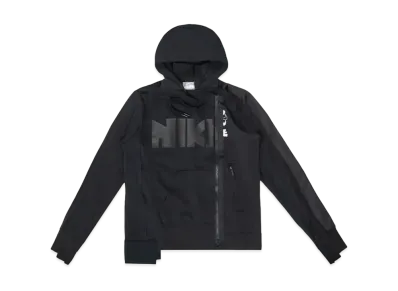 Nike x Sacai Double Zip Hoodie "Black/Dark Obsidian"