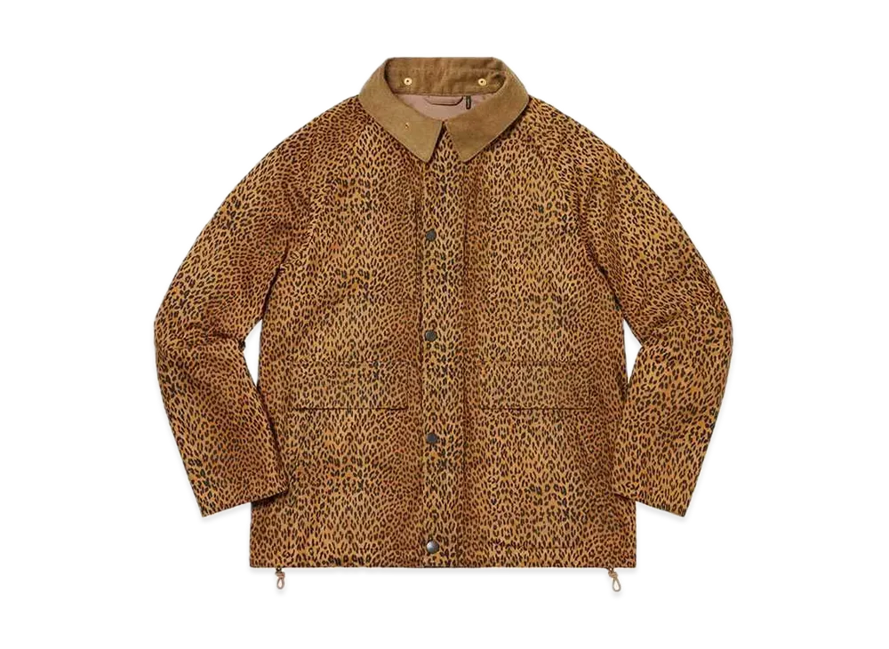 Supreme Barbour Lightweight Waxed Cotton Field Jacket "Leopard"