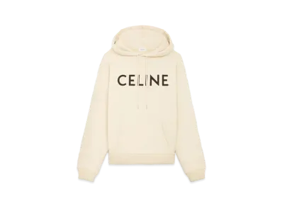 CELINE Celine Hoodie In Cotton Fleece "Jaune Pale/Black"