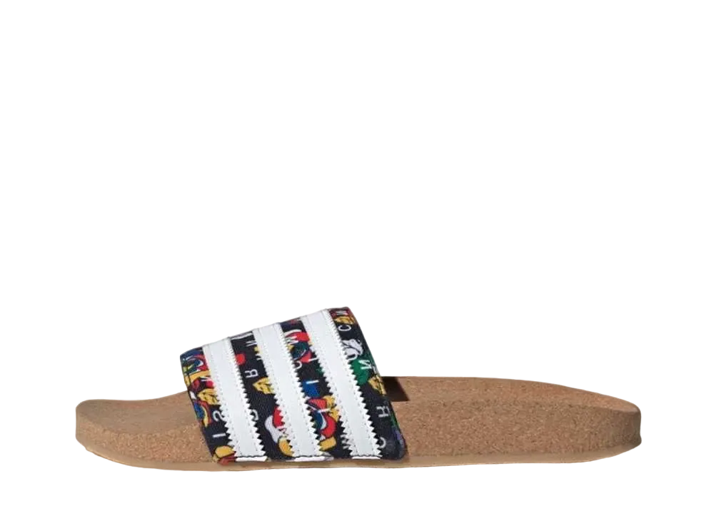 アディダス オリジナルス ウィメンズ アディレッタ "ブラック/フットウェアホワイト/サプライヤーカラー" 